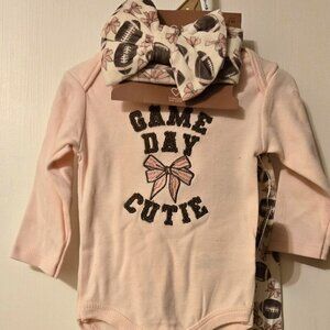 Chick pea football Game day cutie 3pc set